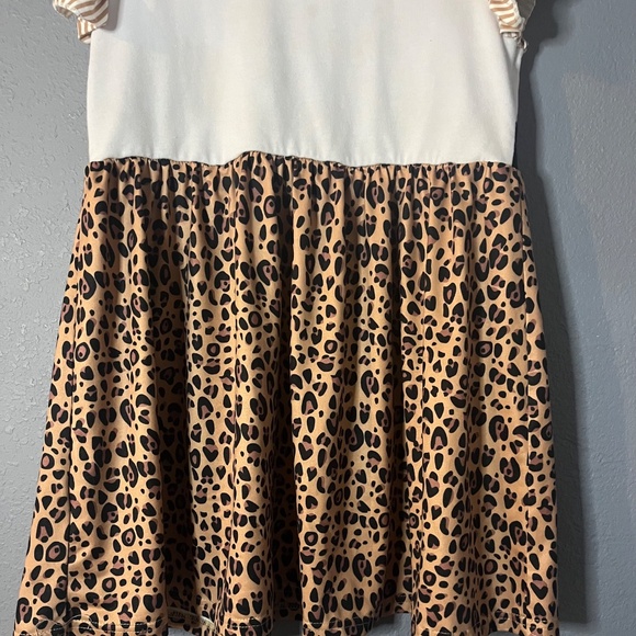 Boutique Style Bow Pumpkins Tunic Dress Girls 7/8 Embroidered Ruffle Sleeves - Picture 8 of 10